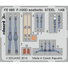 Eduard ZOOM 1:48 Seatbelts for F-100D / Trumpeter - STEEL