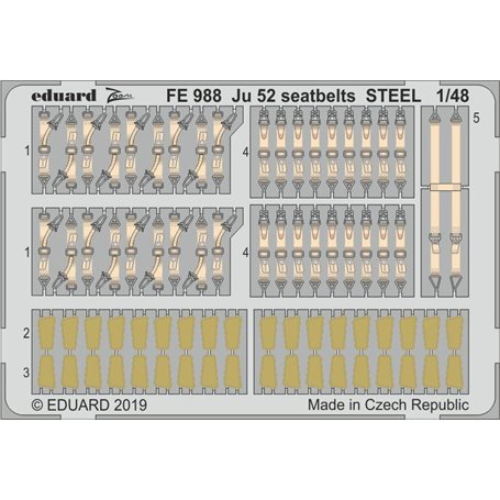 Ju 52 seatbelts STEEL REVELL