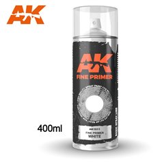 AK Interactive FINE PRIMER - podkład w sprayu - WHITE - 400ml