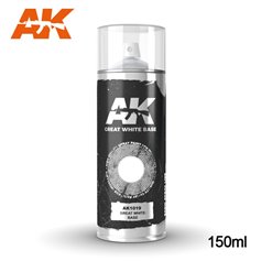 AK Interactive GREAT WHITE BASE - farba w sprayu -150ml