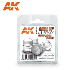 AK Interactive MIX N READY - szklane pojemniki - 10ml - 4szt.