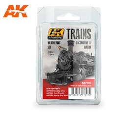 AK Interactive TRAINS - WEATHERING SET - cz.1