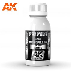 AK Interactive WHITE PRIMER AND MICROFILLER - podkład - 100ml