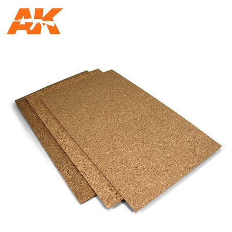 AK Interactive Cork Sheet 200x300x1mm fine