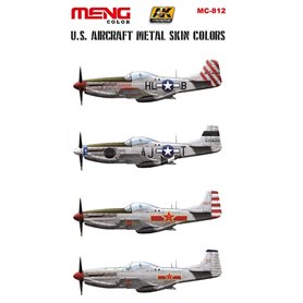 MENG US Aircraft Metal Skin Color Set