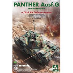 Takom 1:35 Pz.Kpfw.V Panther Ausf.G - MID PRODUCTION - w/IR AND AIR DEFENSE ARMOUR - FULL INTERIOR KIT 
