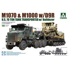 Takom 1:72 M1070 and M1000 70 TON TANK TRANSPORTER w/D9R Bulldozer