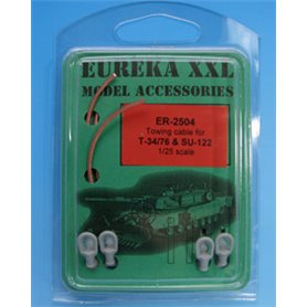 Eureka XXL 1:25 Towing cables w/resin endings for T-34-76 / SU-85 / SU-100 / SU-122 
