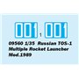Trumpeter 09560 TOS-1 Multiple Rocket Lauchner1989