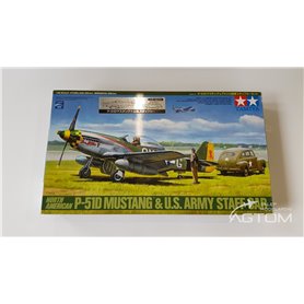 Tamiya 1:48 North American P-51D Mustang z samochodem