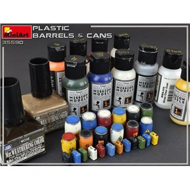 Mini Art 35590 Plastic Barells & cans