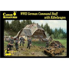Caesar 1:72 WWII GERMAN COMMAND STAFF WITH KUBELWAGEN 
