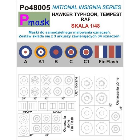 Pmask Po48005 Hwker Typhoon, Tempest RAF