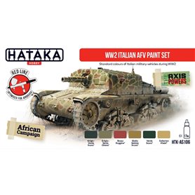 Hataka AS106 RED-LINE Zestaw farb WW2 ITALIAN AFV