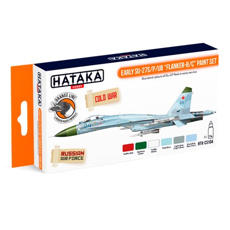 Hataka CS104 ORANGE-LINE Zestaw farb EARLY SU-27S/P/UB FLANKER-B/C -  ORANGE-LINE - Zestawy farb - Hataka - Farby modelarskie - Sklep Modelarski  Agtom
