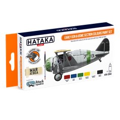 Hataka CS054 ORANGE-LINE Paints set EARLY USN AND USMC SECTION COLORS 