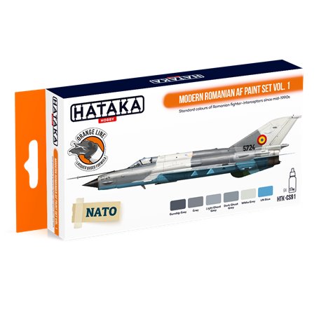 Hataka CS091 ORANGE-LINE Zestaw farb MODERN ROMANIAN AIR FORCE - cz.1