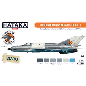 Hataka CS091 ORANGE-LINE Zestaw farb MODERN ROMANIAN AIR FORCE - cz.1