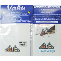 Yahu Models 1:32 Dashboard for PZL P.11c - Silver Wings