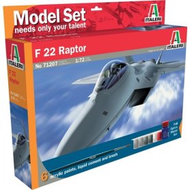 Italeri 1:72 Lockheed Martin F-22 Raptor - MODEL SET - z farbami