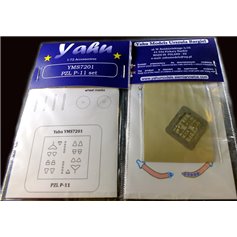 Yahu Models 1:72 Set of accessories for PZL P.11 - Azur / Heller / PZW 