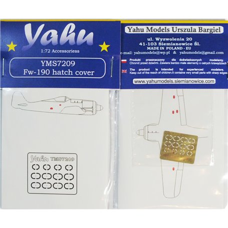 Yahu Models 1:72 Fw-190 hatch cover 