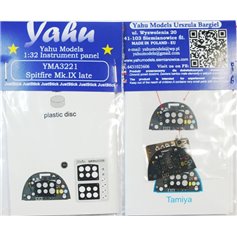 Yahu Models 1:32 Dashboard for Supermarine Spitfire Mk.IX - late version / Mk.XVI - Tamiya