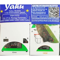 Yahu Models 1:32 Dashboard for Boeing B-17G Flying Fortress - HKM