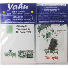 Yahu Models 1:48 Tablica przyrządów do Mitsubishi A6M2 Zero - MITSUBISHI GREEN - dla Tamiya