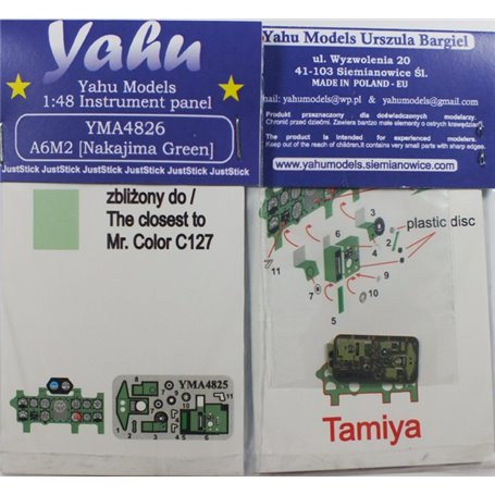 Yahu Models 1:48 A6M2 [Nakajima Green] dla Tamyia