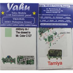 Yahu Models 1:48 Tablica przyrządów do Mitsubishi A6M2 Zero - NAKAJIMA GREEN - dla Tamiya