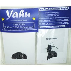 Yahu Models 1:72 Tablica przyrządów do Fokker D.XXI FINLAND - wczesna wersja - dla MPM