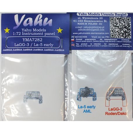 Yahu Models 1:72 Lavochkin LaGG-3 / L-5 early dla AML / Roden / Dako