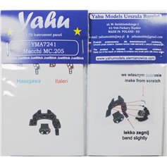 Yahu Models 1:72 Tablica przyrządów do Macchi MC.205 dla Hasegawa / Italeri