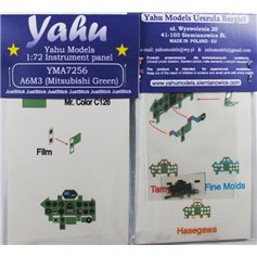 Yahu Models 1:72 Tablica przyrządów do Mitsubishi A6M3 Zero - MITSUBISHI GREEN - dla Tamiya / Hasegawa / FM