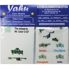 Yahu Models 1:72 Tablica przyrządów do Mitsubishi A6M2 Zero - NAKAJIMA GREEN - dla Tamiya / Hasegawa / Airfix / FM