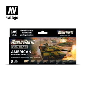 Vallejo 70220 Zestaw farb WORLD WAR III - AMERICAN ARMOUR AND INFANTRY