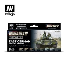 Vallejo 70224 Zestaw farb WORLD WAR III - EAST GERMAN ARMOUR AND INFANTRY