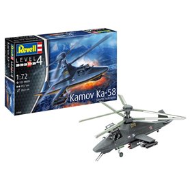 Revell 1:72 Kamov Ka-58 - STEALTH HELICOPTER - MODEL SET - z farbami
