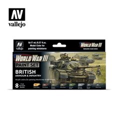 Vallejo 70222 Zestaw farb WORLD WAR III - BRITISH ARMOUR AND INFANTRY