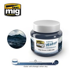 Ammo of MIG Acrylic Water Deep Oceans 250ml