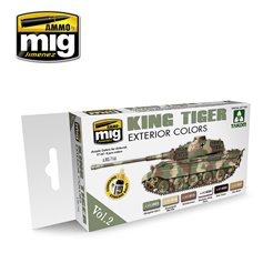 Ammo of MIG Zestaw farb KING TIGER EXTERIOR COLOR SET - cz.2