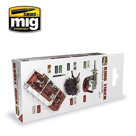 Ammo of MIG Zestaw farb KING TIGER INTERIOR COLOR SET - cz.1