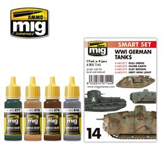 Ammo of MIG Zestaw farb WWI GERMAN TANKS