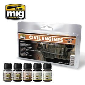Ammo of MIG Civil Engines Weathering Set