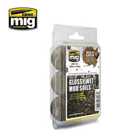 Ammo of MIG Glossy Wet Mud Soils - MUD AND EARTH SETS 