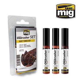 Ammo of MIG Zestaw Oilbrusher Rust Tones Set