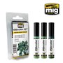 Ammo of MIG Oilbrusher Mechas Green Tones Color Set