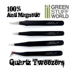 Green Stuff World ANTI-MAGNETIC QUARTZ TWEEZERS - zestaw pęset - 4szt.