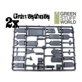 Green Stuff World 48x Gravestones Plastic Set